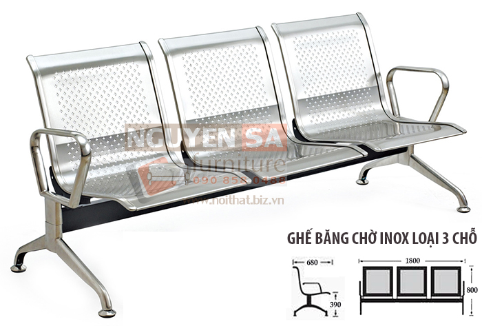 ghe bang cho inox loai 3 cho