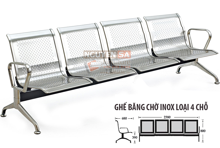 ghe bang cho inox loai 4 cho